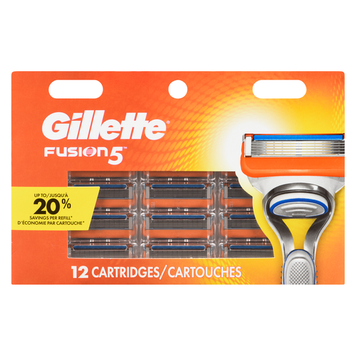 Gillette Fusion5 Razor Blade Refills, 12 Cartridges