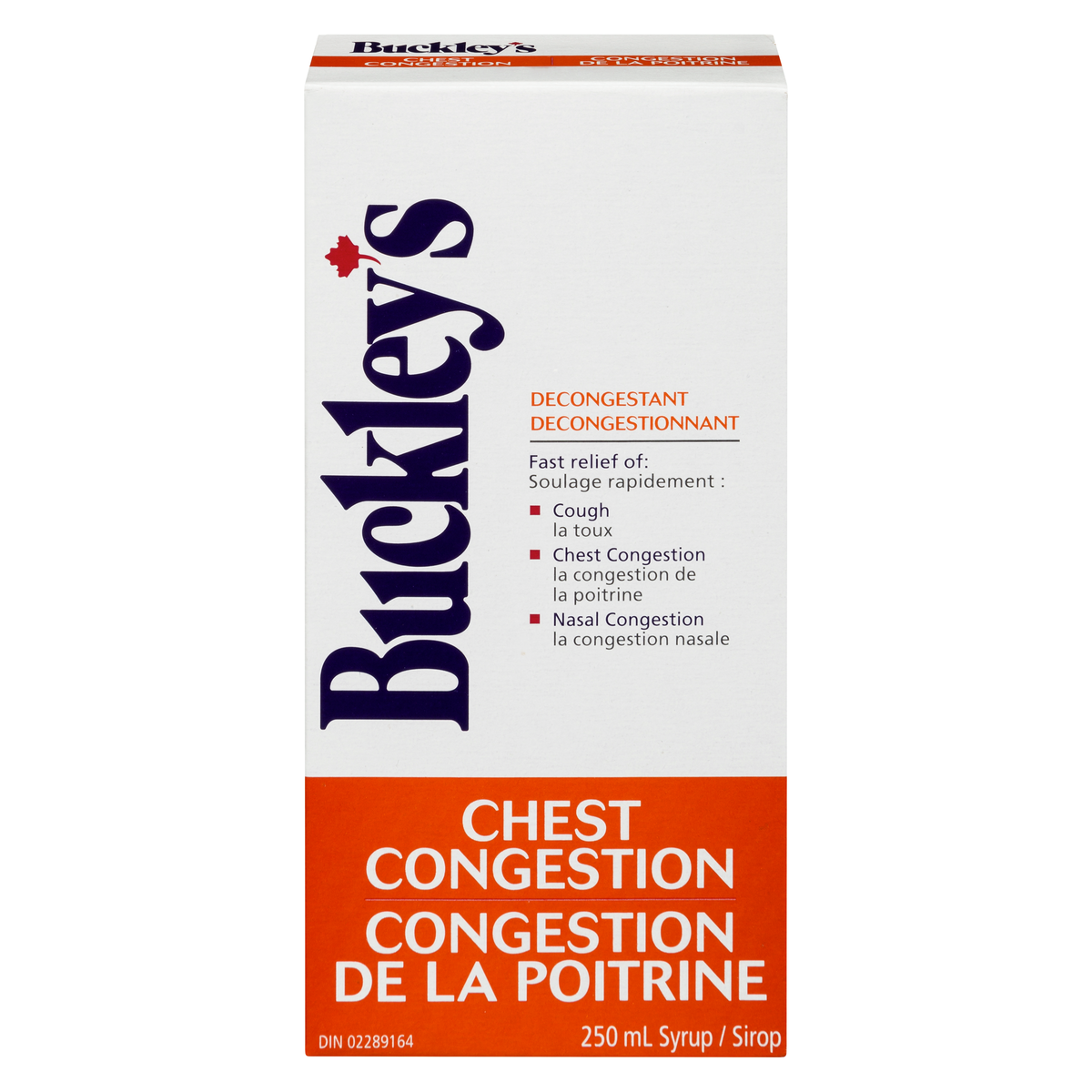 Buckley’s Chest Decongestant Cough Syrup, Sucrose-Free, 250 mL