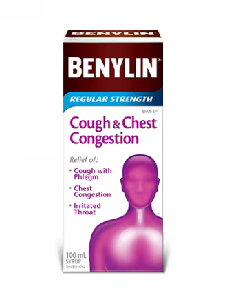 BENYLIN Regular Strength Cough & Chest Congestion Syrup, 250 mL
