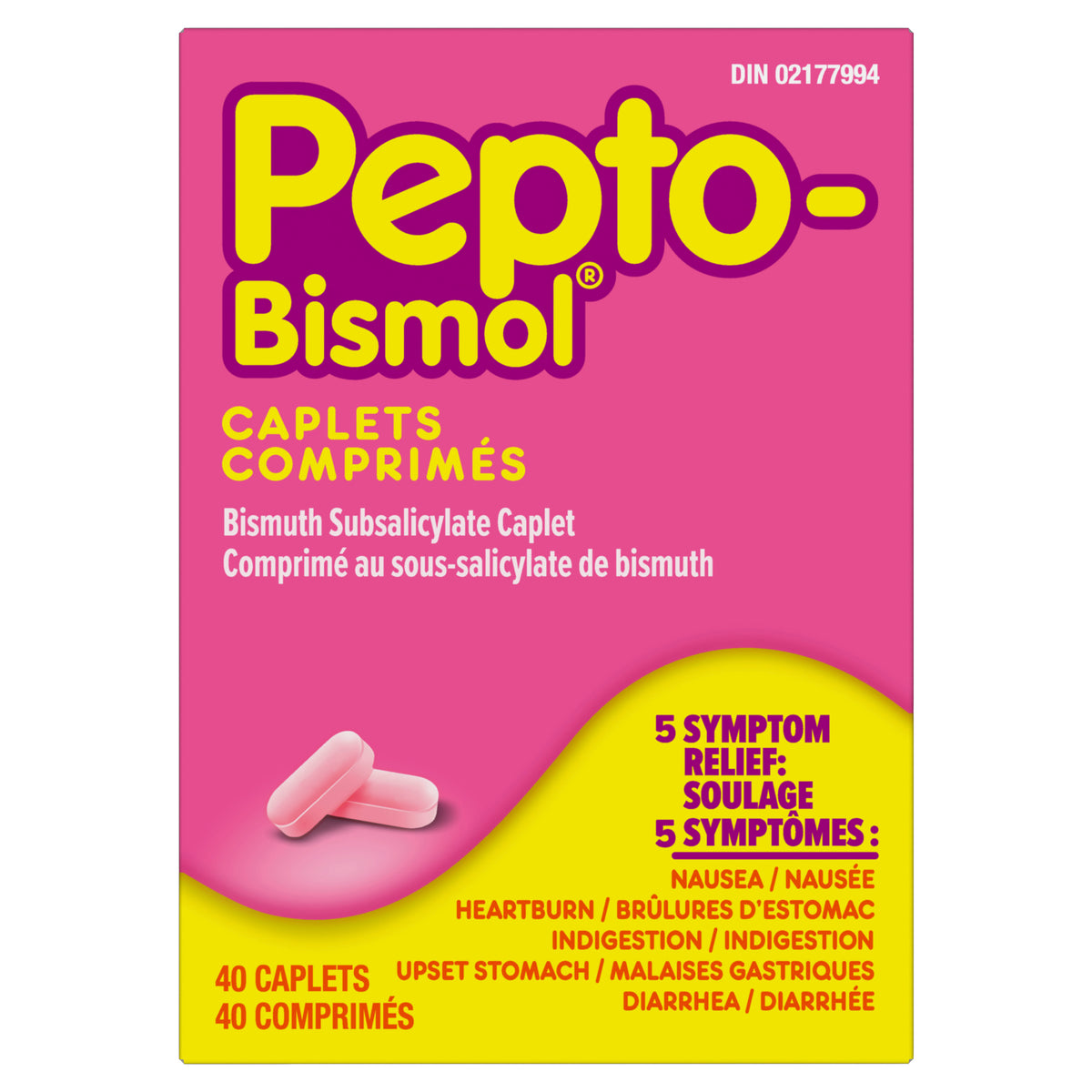 Pepto Bismol Original Caplets 262 mg, 40 Caplets