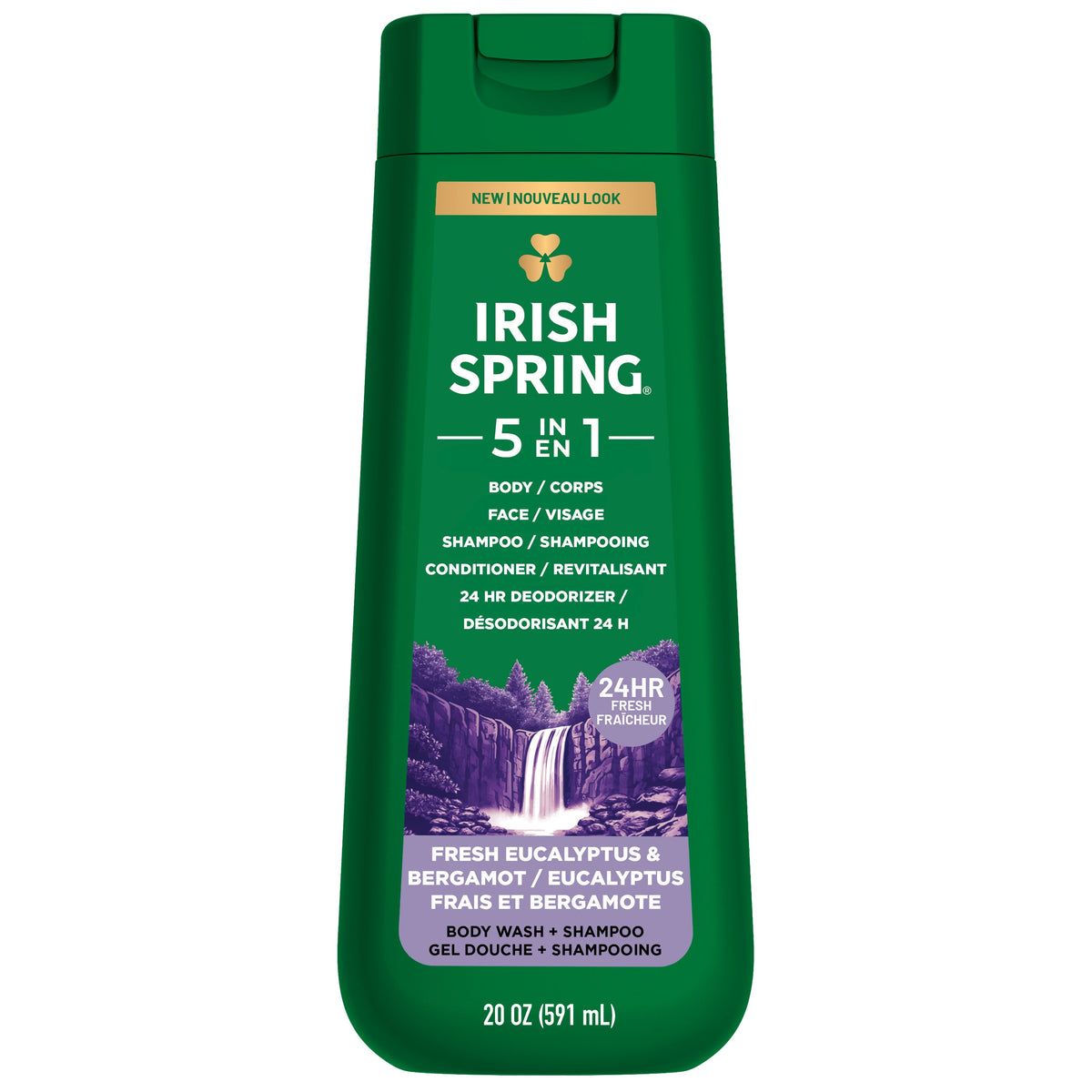 Irish Spring 5-in-1 Body Wash, Fresh Eucalyptus & Bergamot, 591 mL