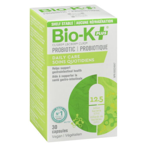 Bio-K+ Daily Care 12.5 Billion Probiotic Capsules, 30 Capsules