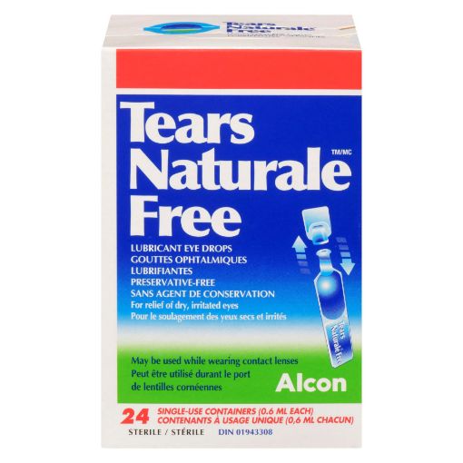 Tears Naturale Free Eye Drops, 24 x 0.6 mL