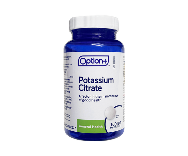 Option+ Potassium Citrate 99 mg Tablets, 100 Tablets