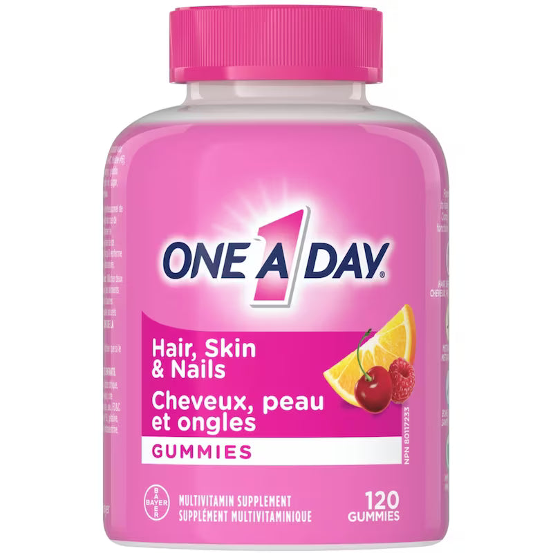 One A Day Multi+ Hair, Skin & Nails Multivitamin Gummies, 120 Count