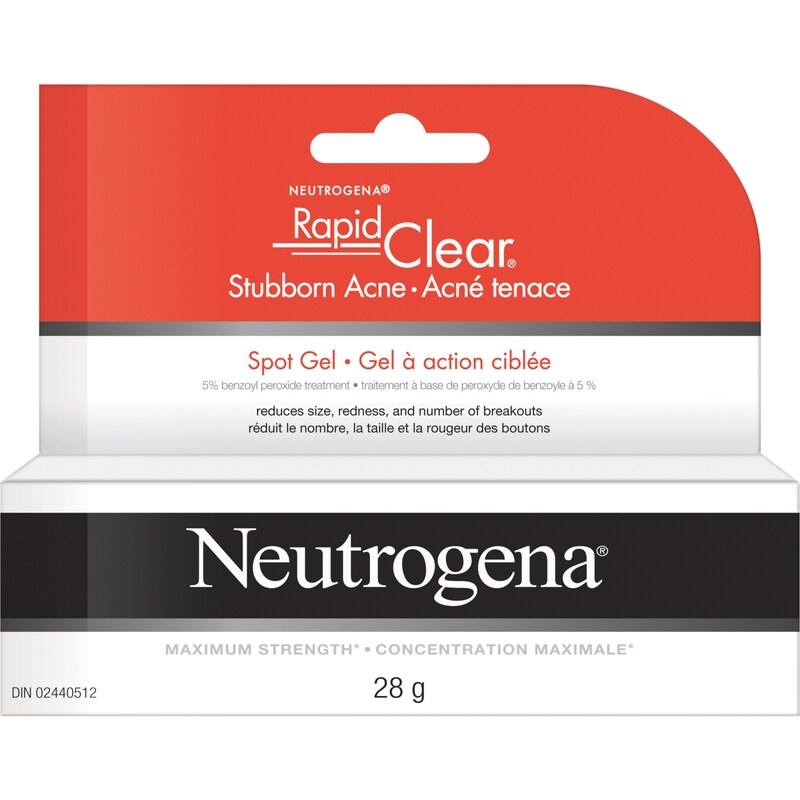 Neutrogena Rapid Clear Stubborn Acne Spot Gel, 5% Benzoyl Peroxide, 28 g