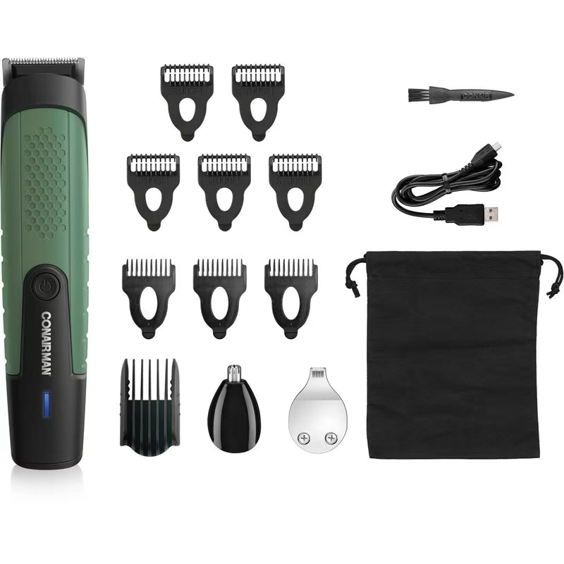 ConairMan Lithium-Ion Powered All-in-One Trimmer, 16 Pieces
