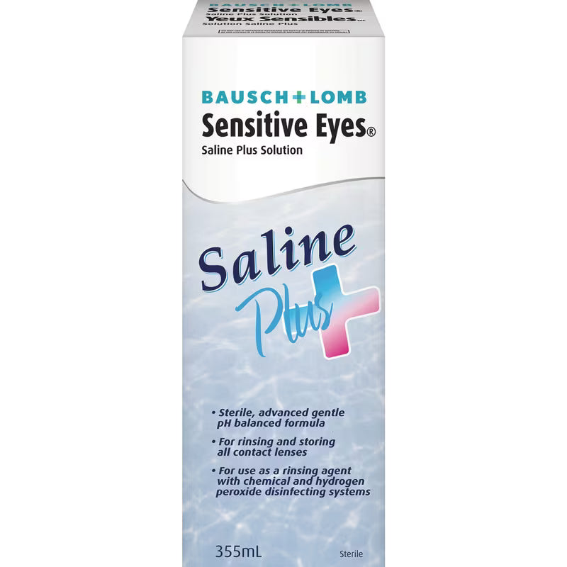 Bausch + Lomb Sensitive Eyes Saline Plus Solution 355 mL