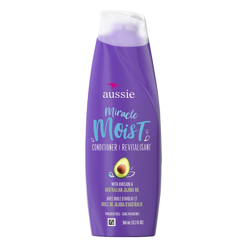 Aussie Miracle Moist Conditioner with Avocado & Jojoba Oil, 360 mL