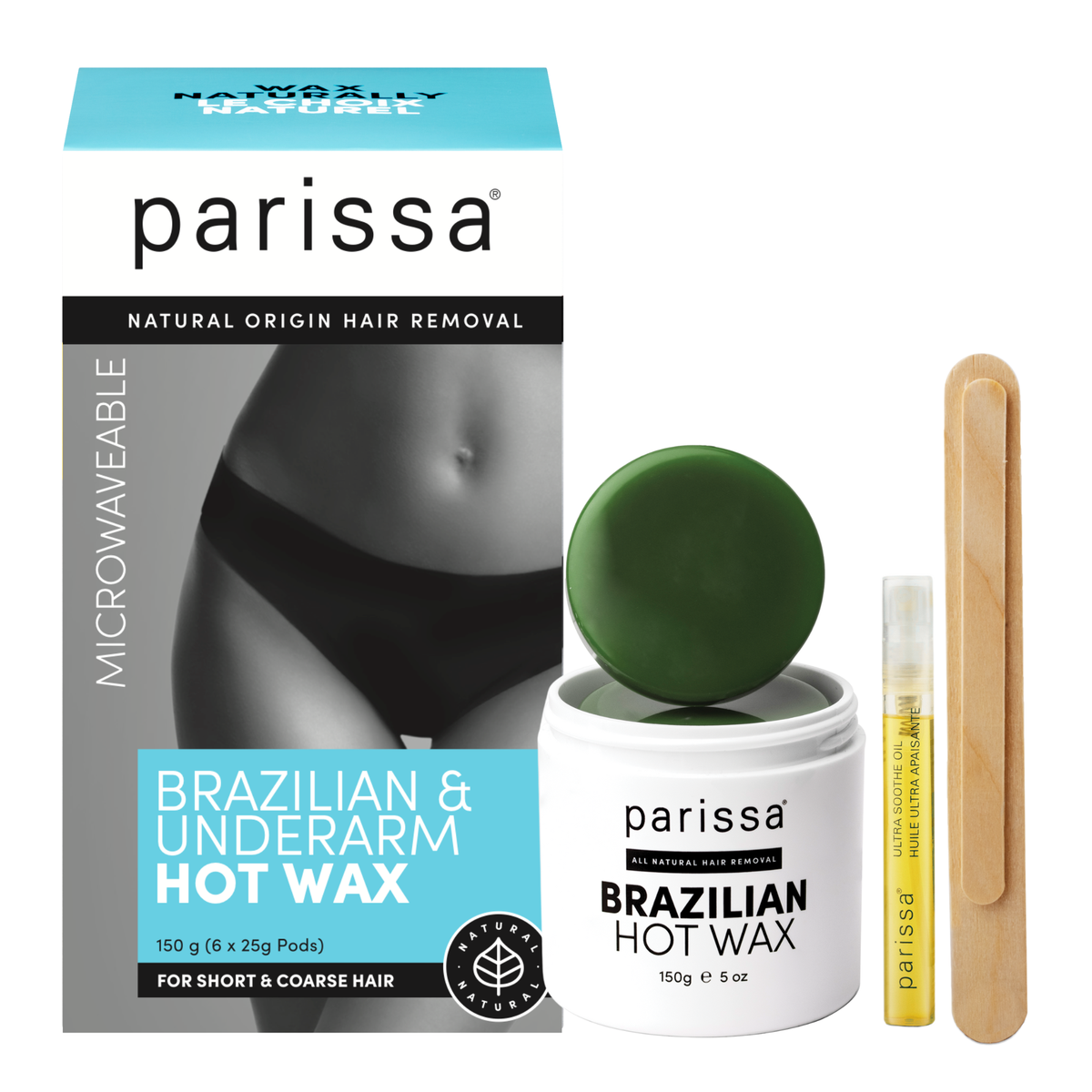 Parissa Brazilian Hot Wax, Microwaveable, 150 g