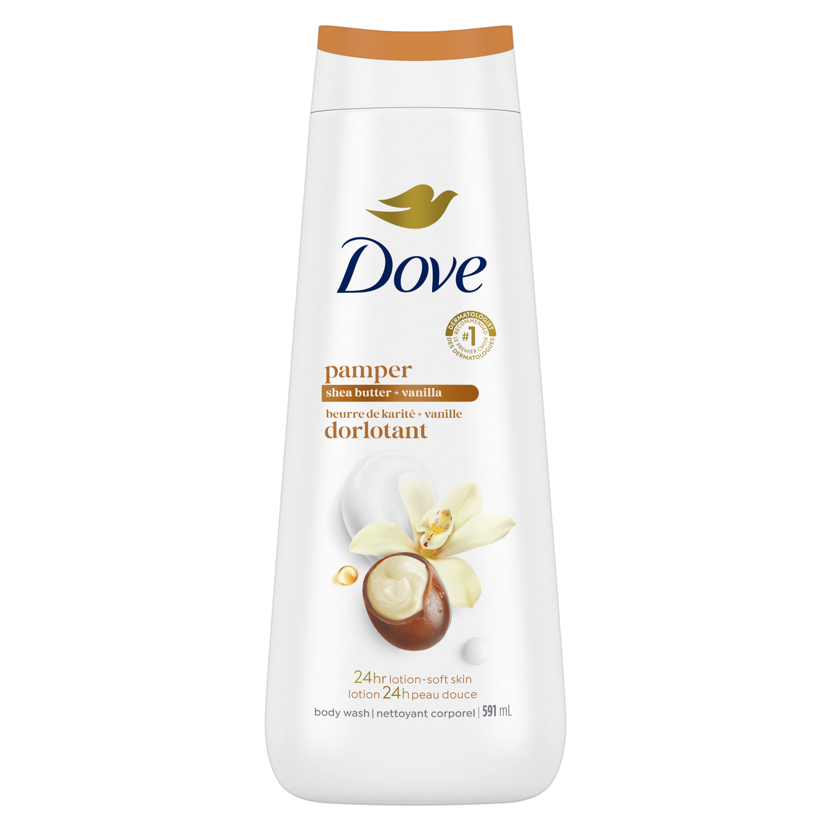 Dove Pampering Shea Butter & Vanilla Body Wash, 591 mL