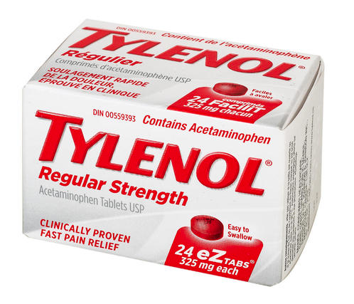 Tylenol Regular Strength Acetaminophen 325 mg eZ Tabs, 24 Tablets