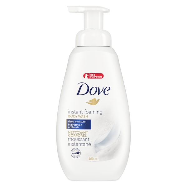 Dove Deep Moisture Shower Foam Foaming Body Wash, 400 mL