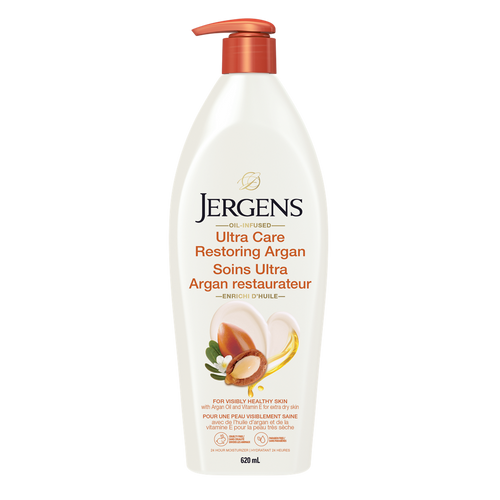 Jergens Ultra Care Restoring Argan Moisturizer, 620 mL