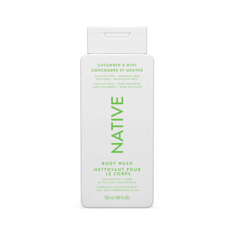 Native Cucumber & Mint Body Wash, 532 mL