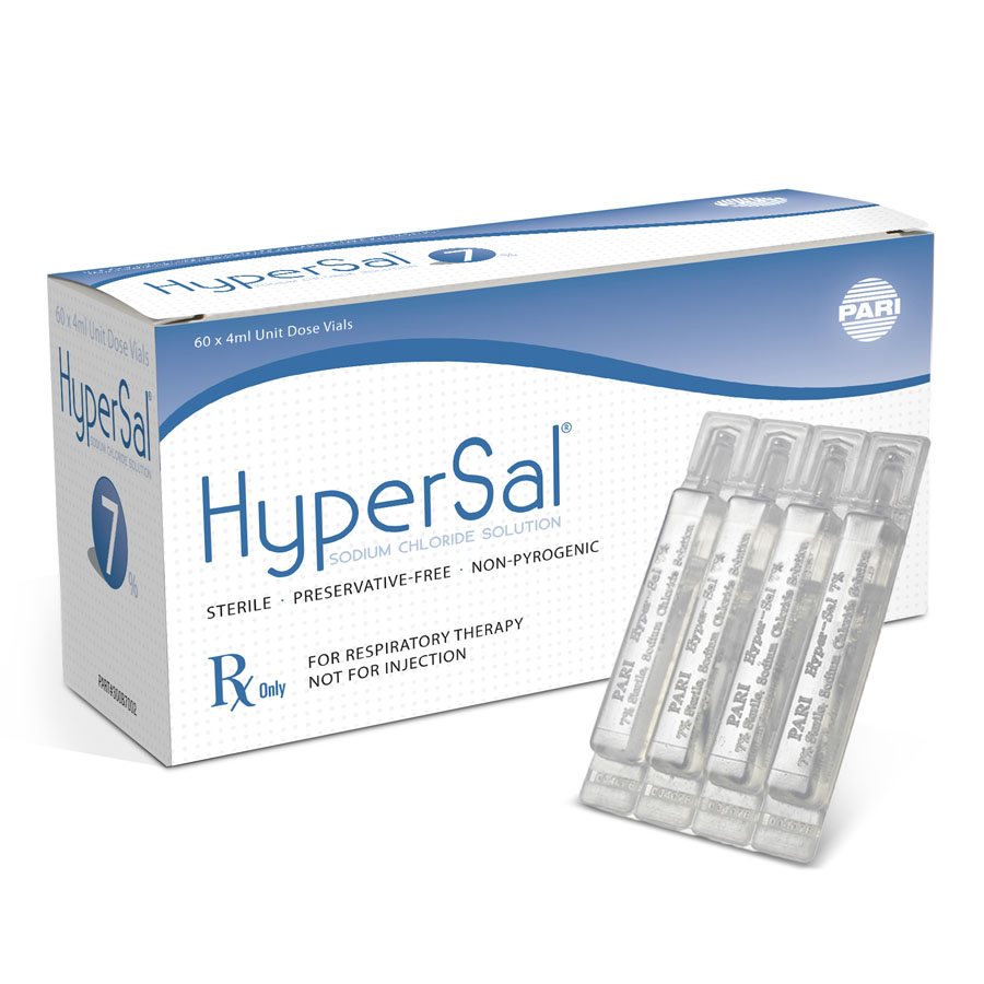 HyperSal 7% Sodium Chloride Inhalation Solution with Bonus Nebulizer, 60 x 4 mL