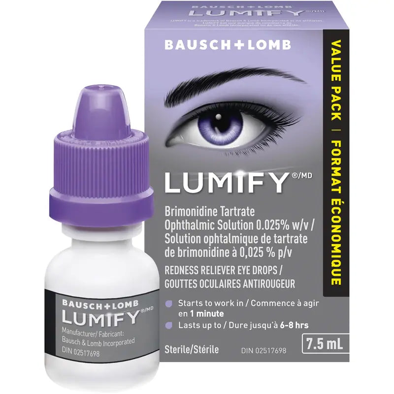 Bausch + Lomb Lumify Redness Reliever Eye Drops, 7.5 mL