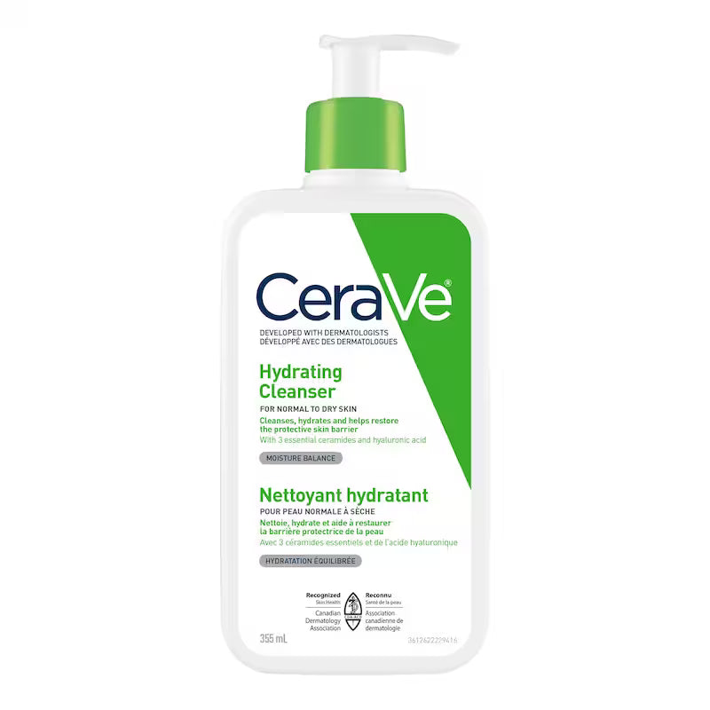 CeraVe Hydrating Facial Cleanser for Normal to Dry Skin, 355 mL