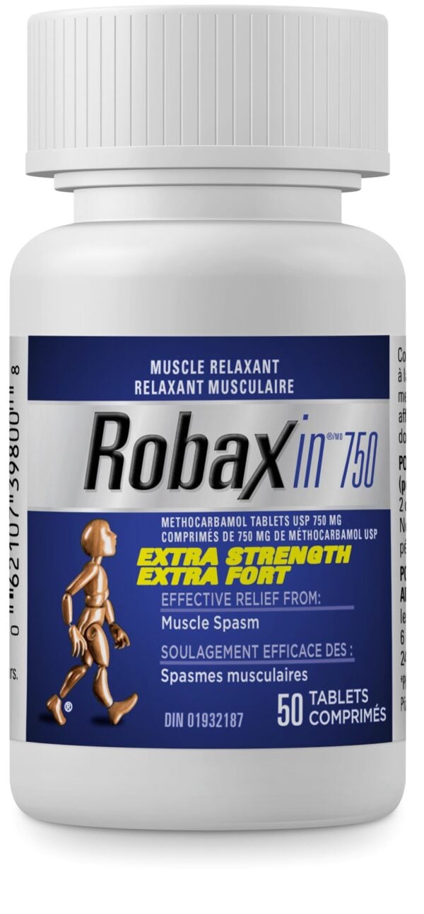 Robaxin 750 mg Muscle Relaxant – 50 Tablets