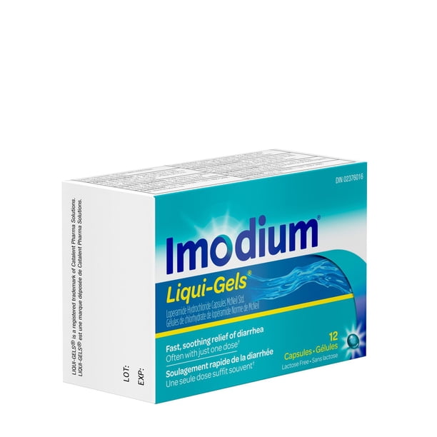 Imodium Liqui-Gels Diarrhea Relief 2 mg, 12 Liquid-Filled Capsules