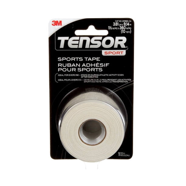Tensor Sport Sports Tape, White, 1.5 in x 10 yd, 1 Roll