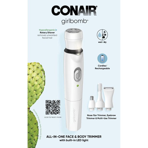 Conair Girlbomb All-in-One Face & Body Trimmer and Shaver Set