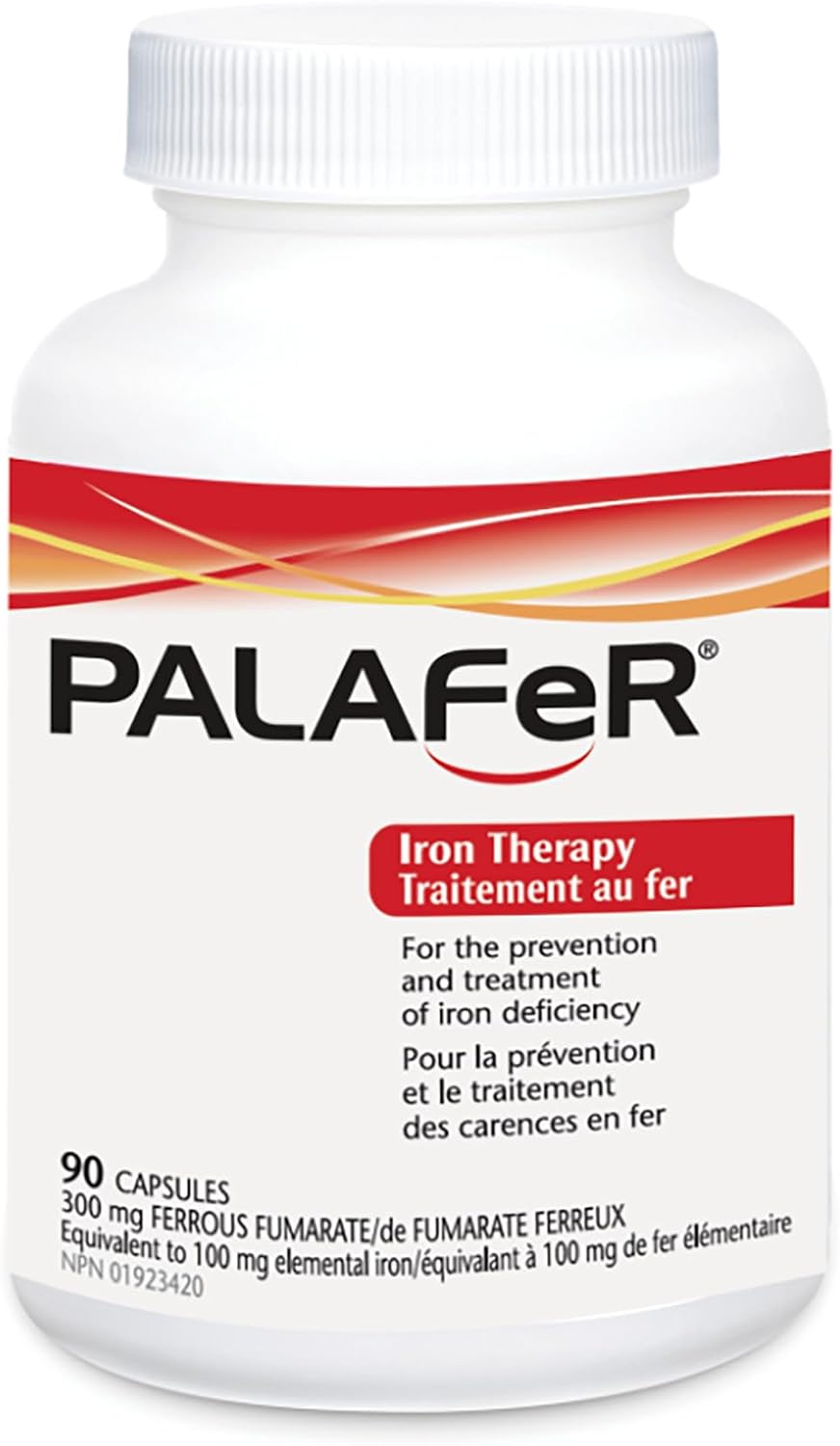 Palafer Iron Therapy Ferrous Fumarate 300 mg Capsules, 90 Capsules