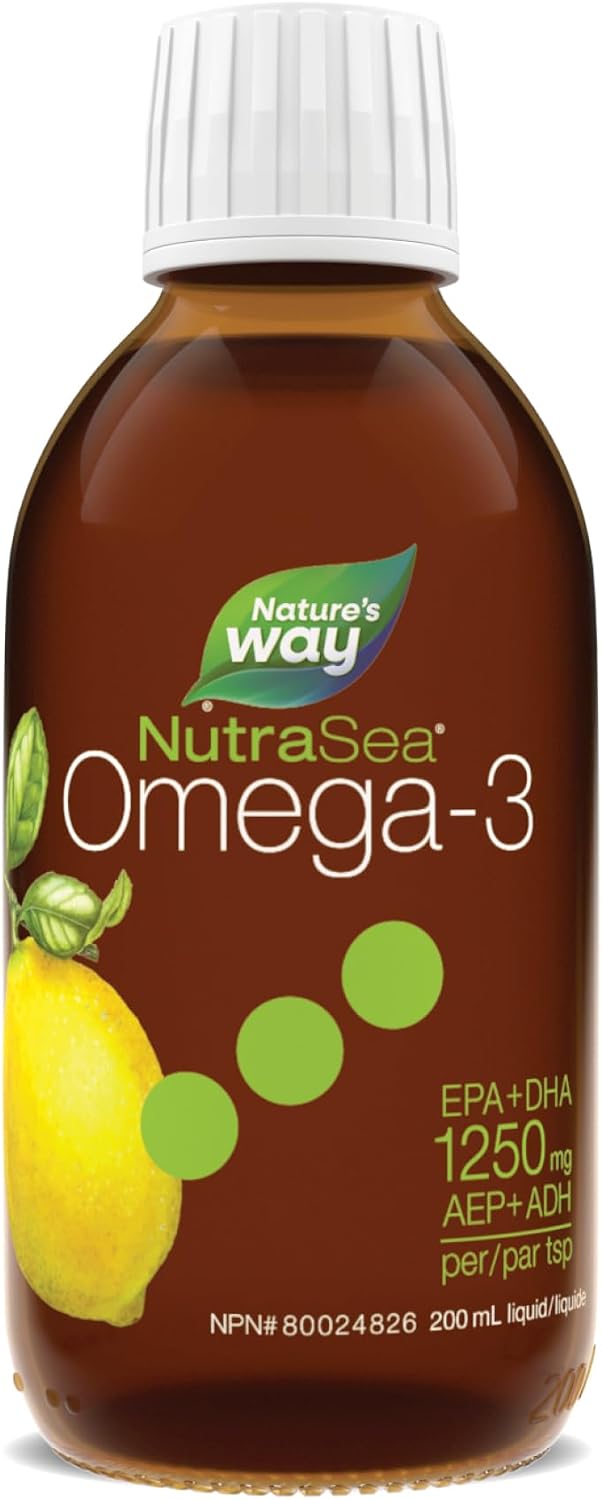 NutraSea Omega-3 Lemon Liquid, 200 mL