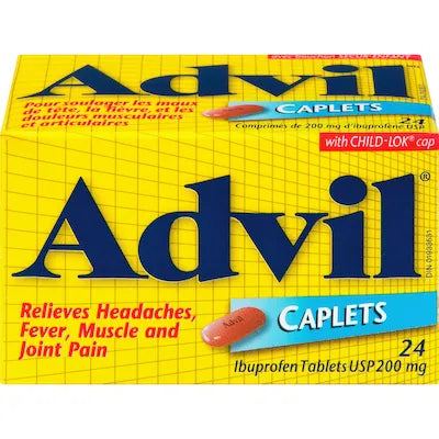 Advil Regular Strength Ibuprofen Caplets, 200 mg, 24 Caplets