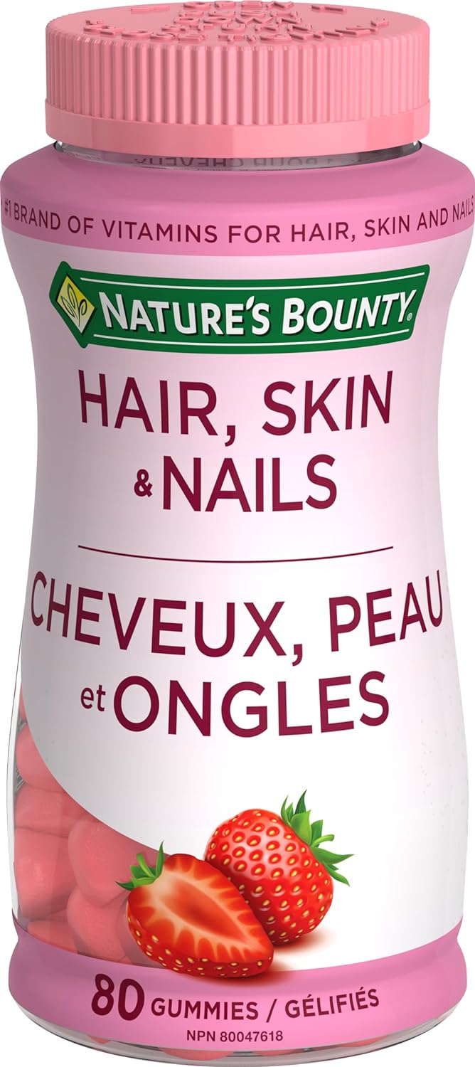 Nature's Bounty Hair, Skin & Nails with Biotin Gummies, 80 Count