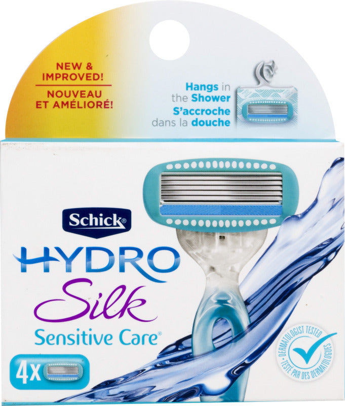 Schick Hydro Silk Sensitive Care Women's Razor Refills, 4 Count