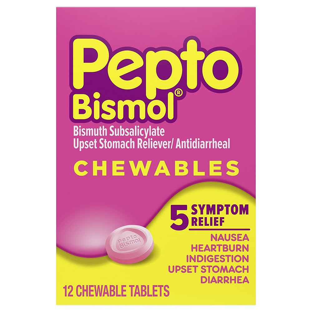 Pepto Bismol Original Chewable Tablets, 12 Tablets