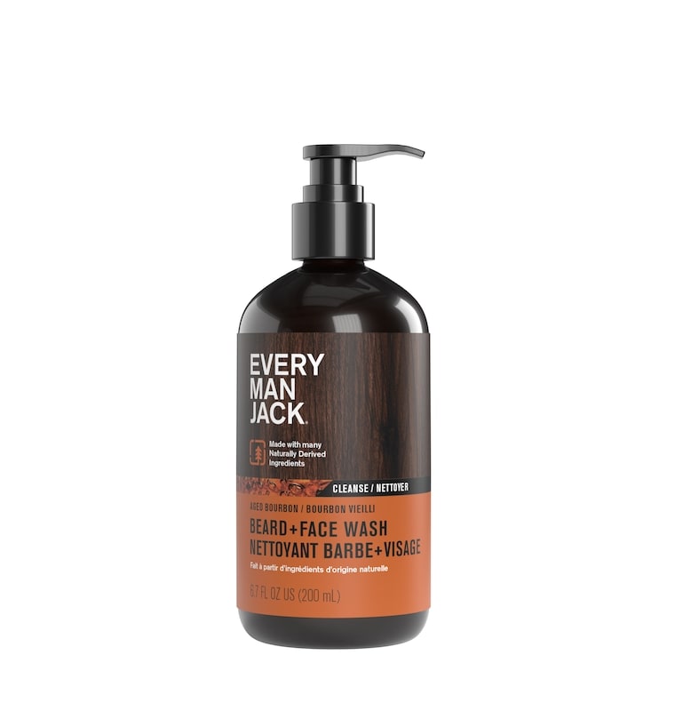 Every Man Jack Beard + Face Wash, Aged Bourbon, 200 mL