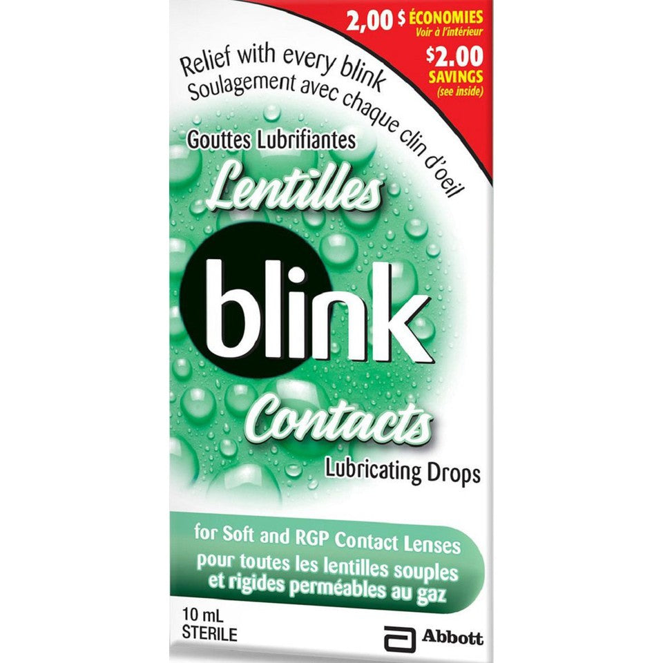 Blink Contacts Lubricating Eye Drops, 10 mL