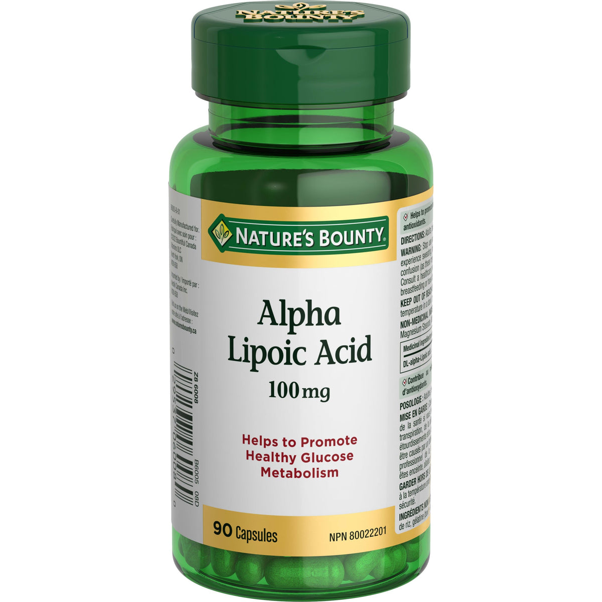 Nature's Bounty Alpha Lipoic Acid 100 mg, 90 Capsules
