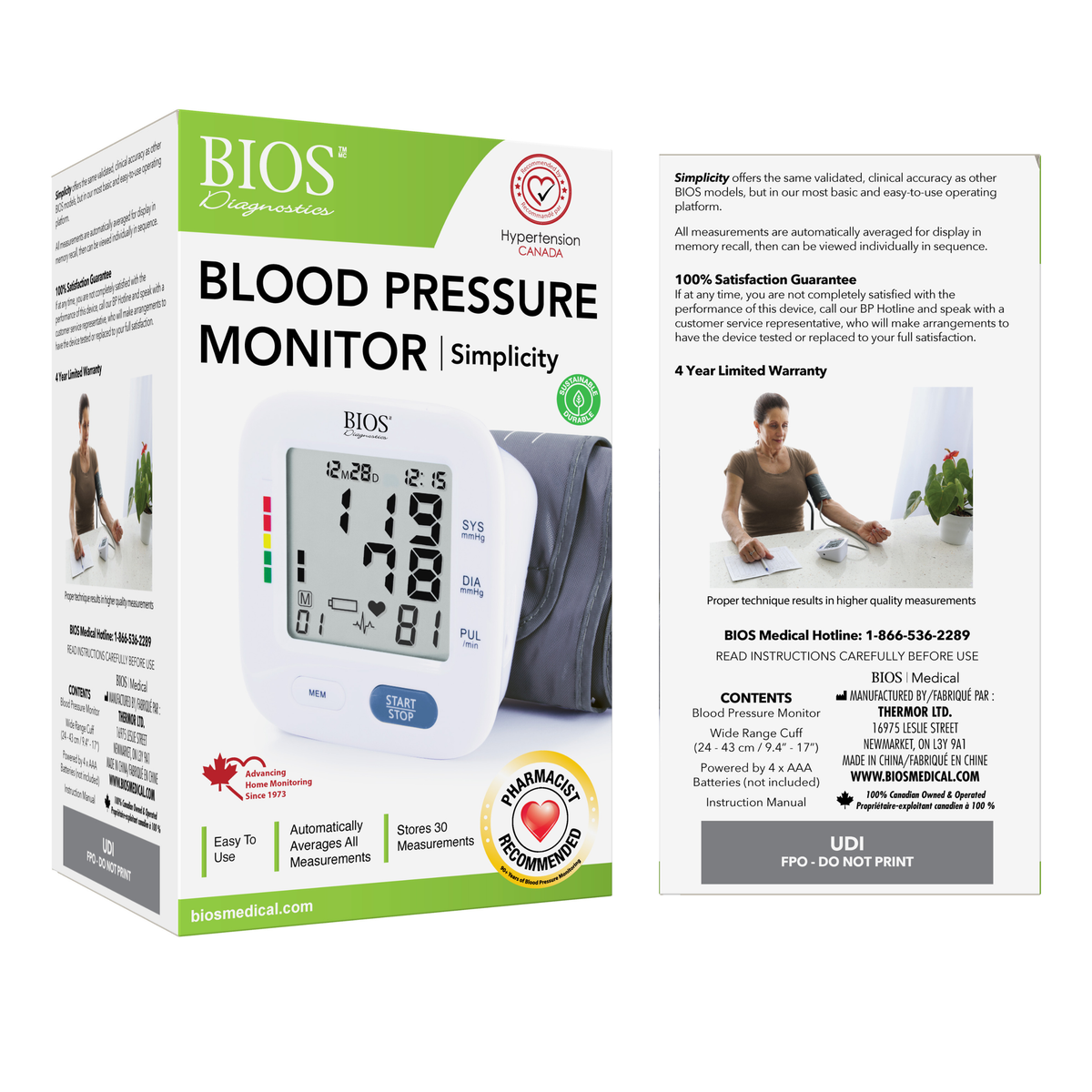 BIOS Simplicity Blood Pressure Monitor