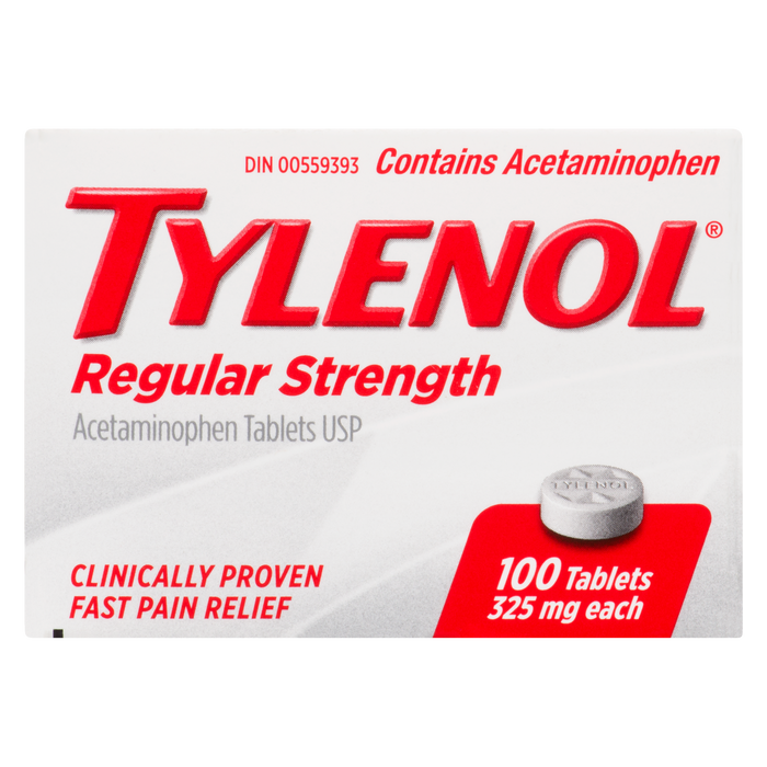 TYLENOL Regular Strength Acetaminophen 325 mg Tablets, 100 Tablets