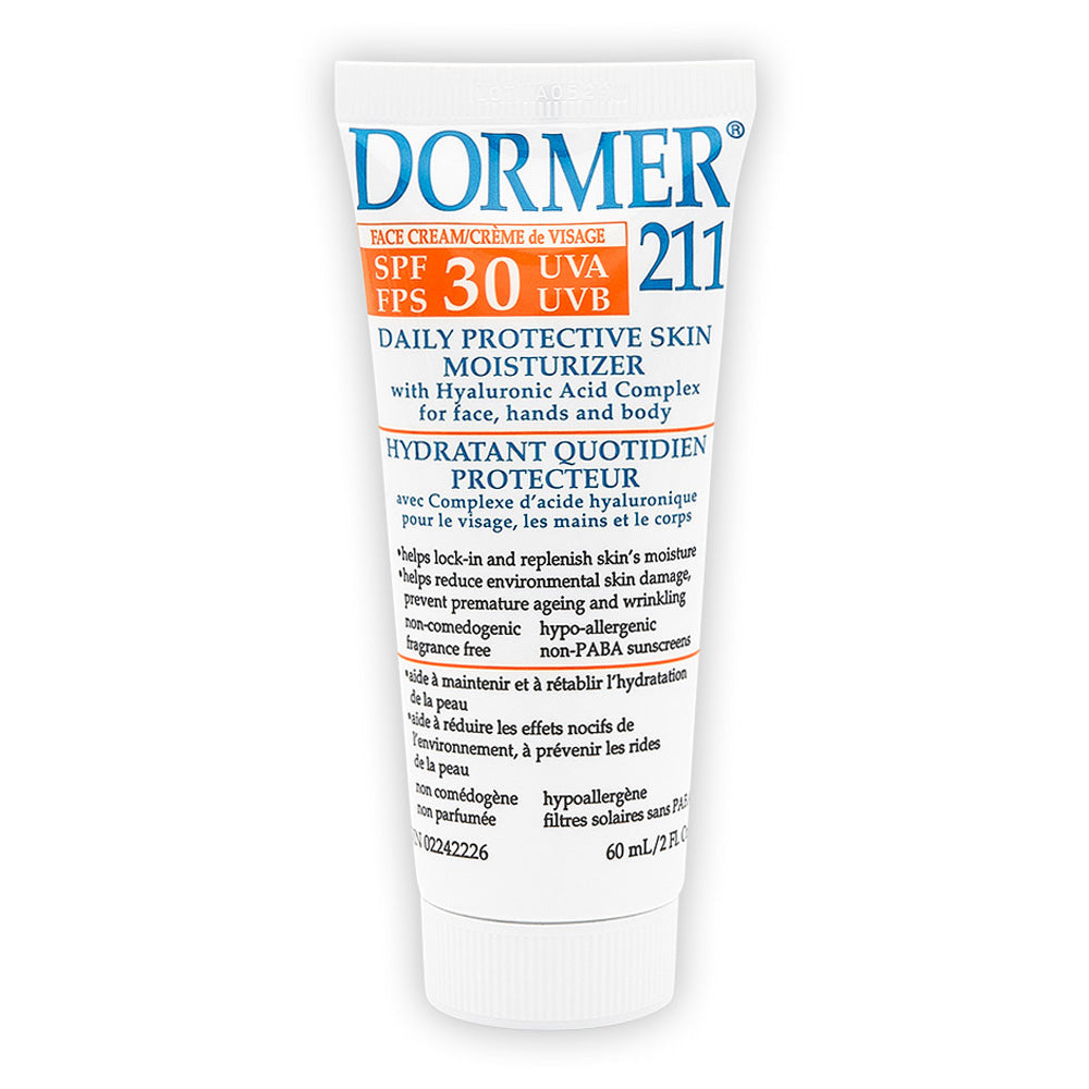 Dormer 211 Daily Protective Skin Moisturizer for Face SPF 30, 60 mL