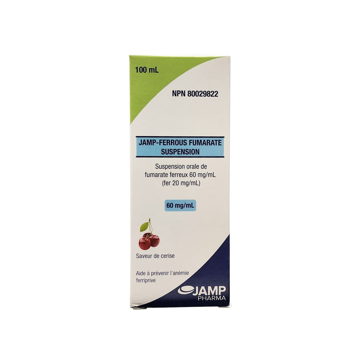 JAMP Ferrous Fumarate Oral Suspension 60 mg/mL Cherry Flavour 100 mL