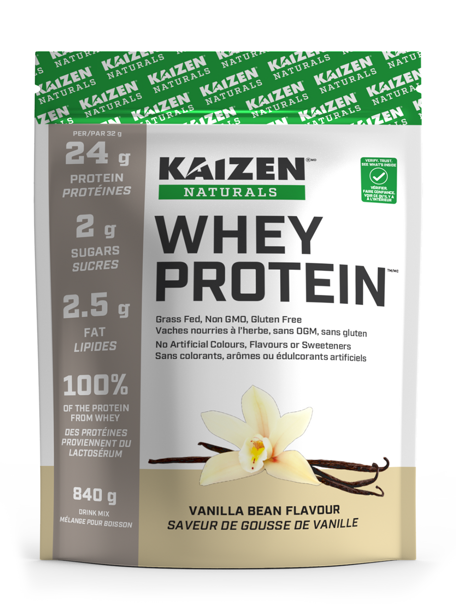Kaizen Naturals Whey Protein Vanilla Bean, 840 g