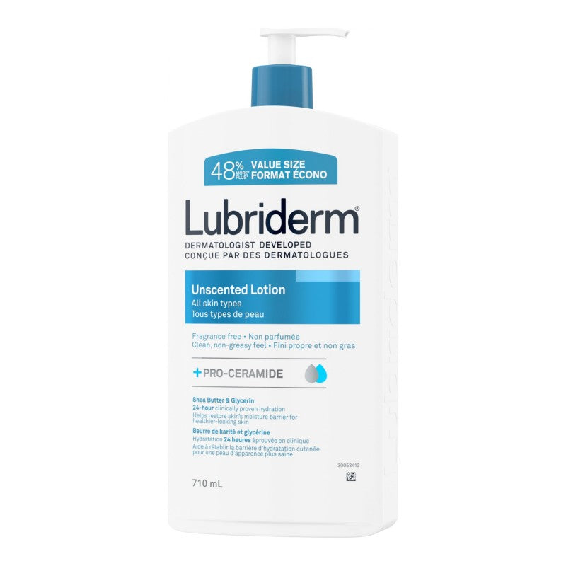 Lubriderm Unscented Moisturizing Lotion, 710 mL