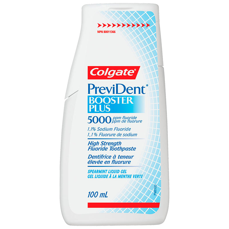 Colgate PreviDent Booster Plus 1.1% Sodium Fluoride Spearmint Liquid Gel Toothpaste, 100 mL