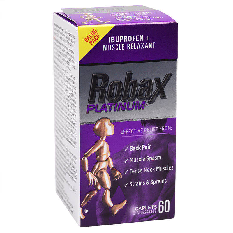 Robax Platinum Ibuprofen + Muscle Relaxant Caplets, 60 Count