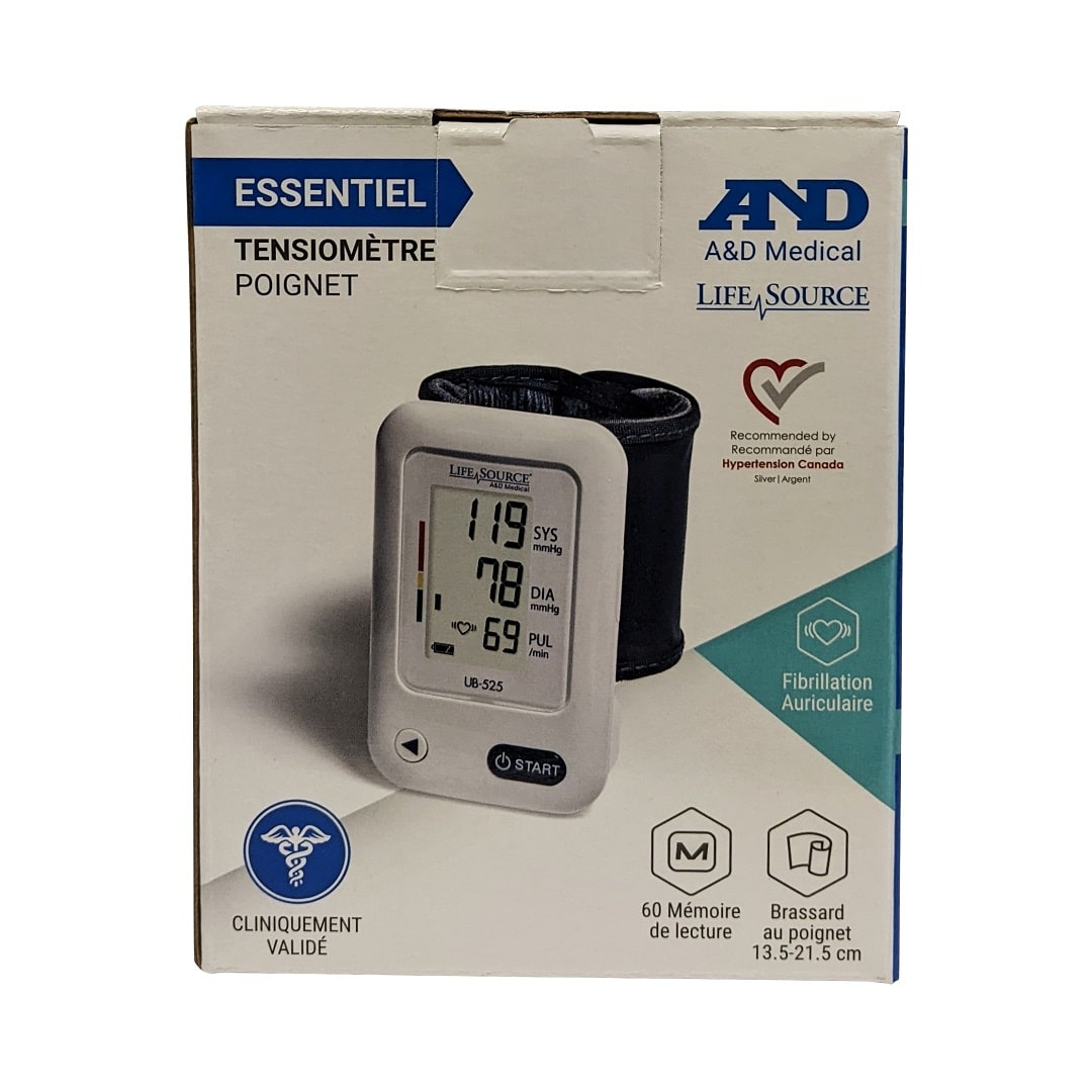 A&D Medical LifeSource Essential Wrist Blood Pressure Monitor UB-525CN