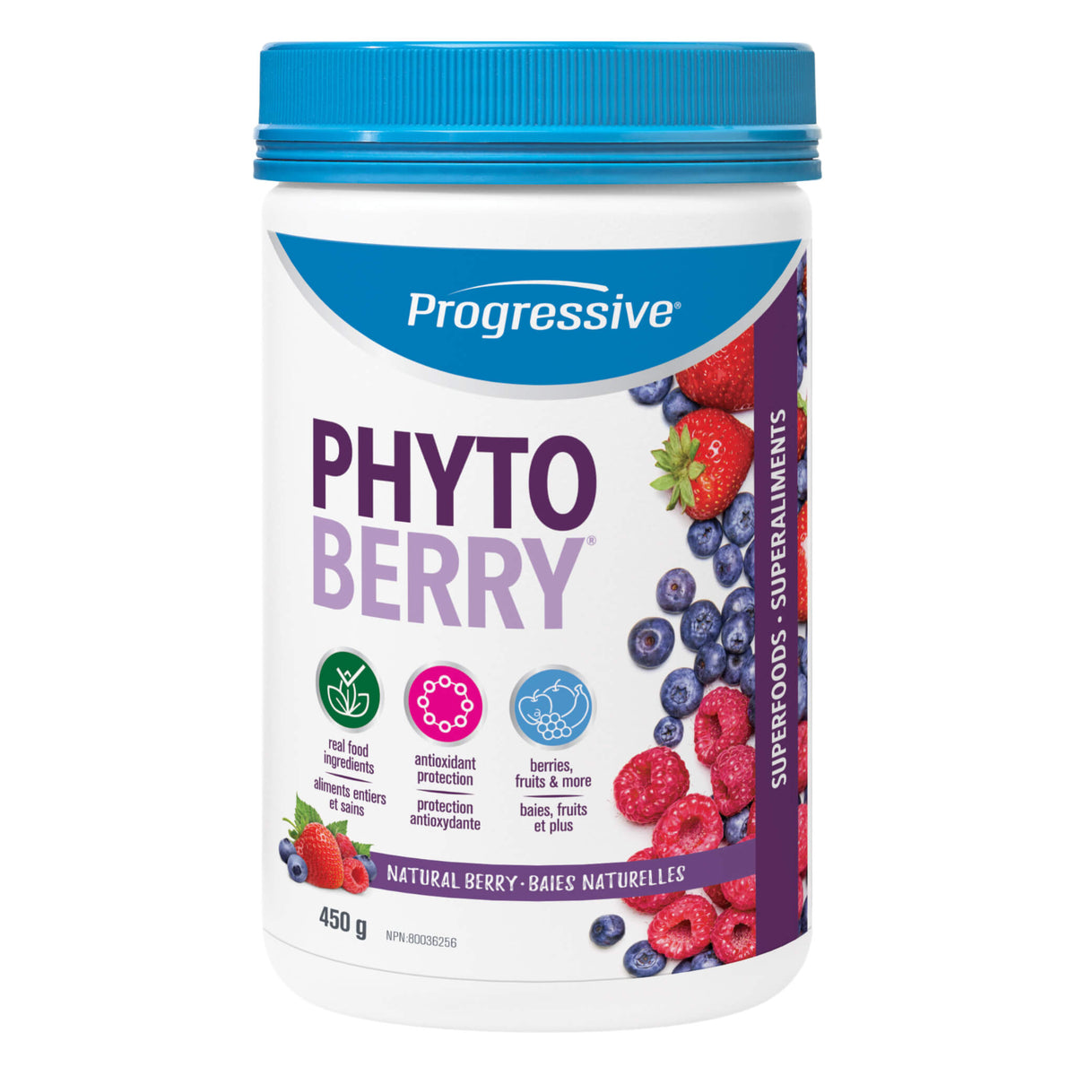 Progressive PhytoBerry Superfoods Natural Berry Powder, 450 g