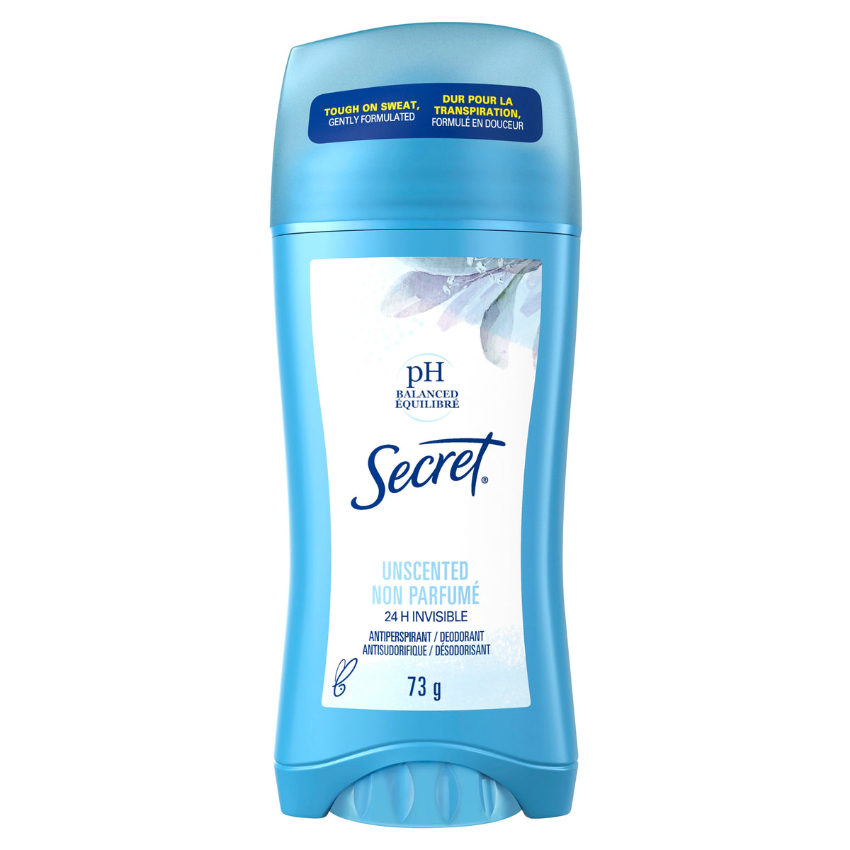 Secret Invisible Solid Antiperspirant & Deodorant, Unscented, 73 g