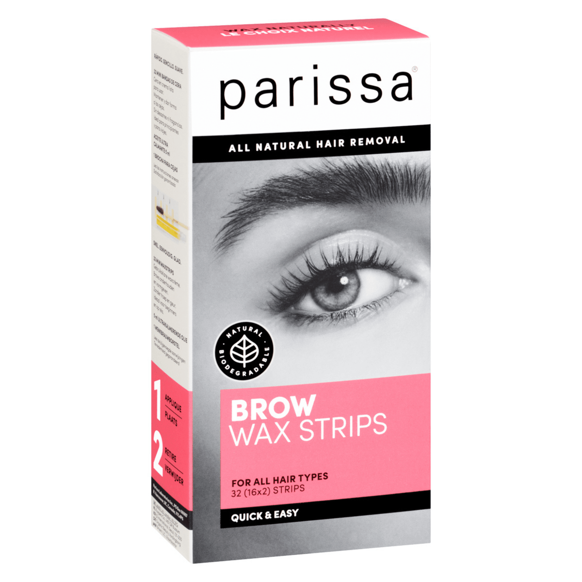 Parissa Brow Wax Strips, 32 Count
