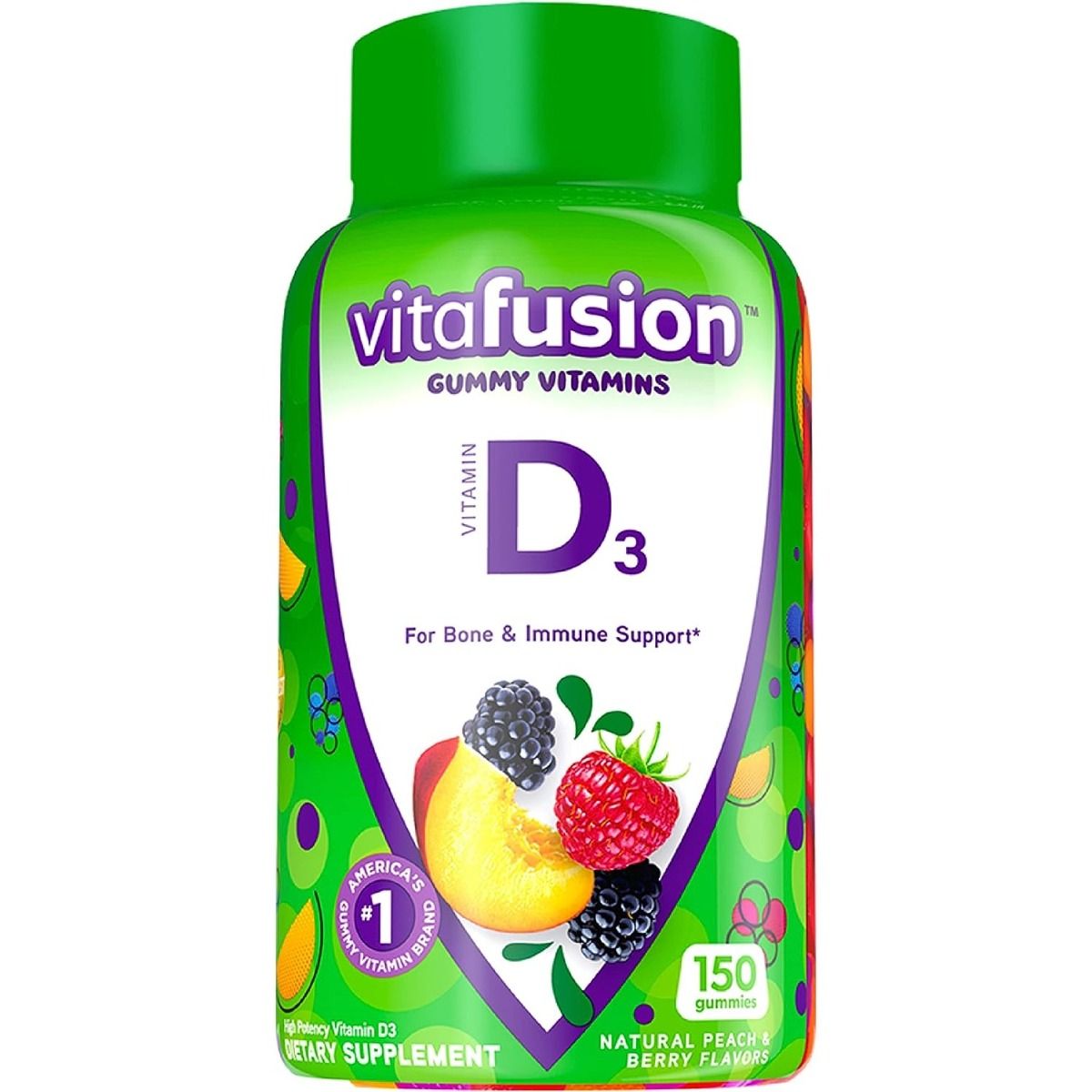 Vitafusion Vitamin D3 Gummy Vitamins, 25 mcg (1,000 IU), 150 Gummies