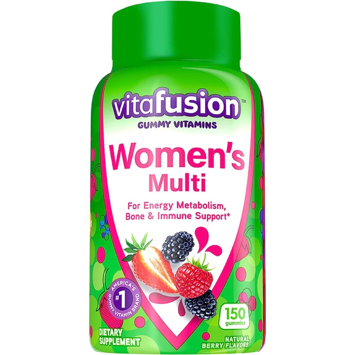 Vitafusion Women's Multivites Gummy Multivitamins, Berry Flavour, 150 Gummies