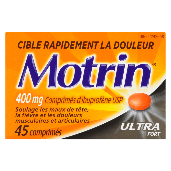 Motrin Super Strength Ibuprofen Tablets USP 400 mg, 45 Tablets